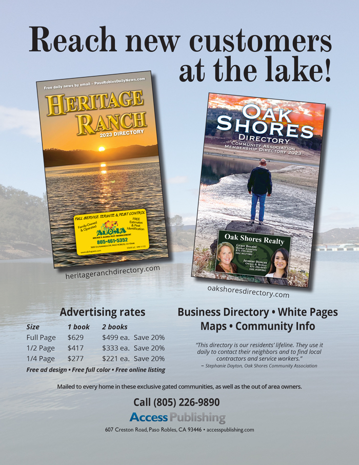 advertise in heritage ranch and oak shores